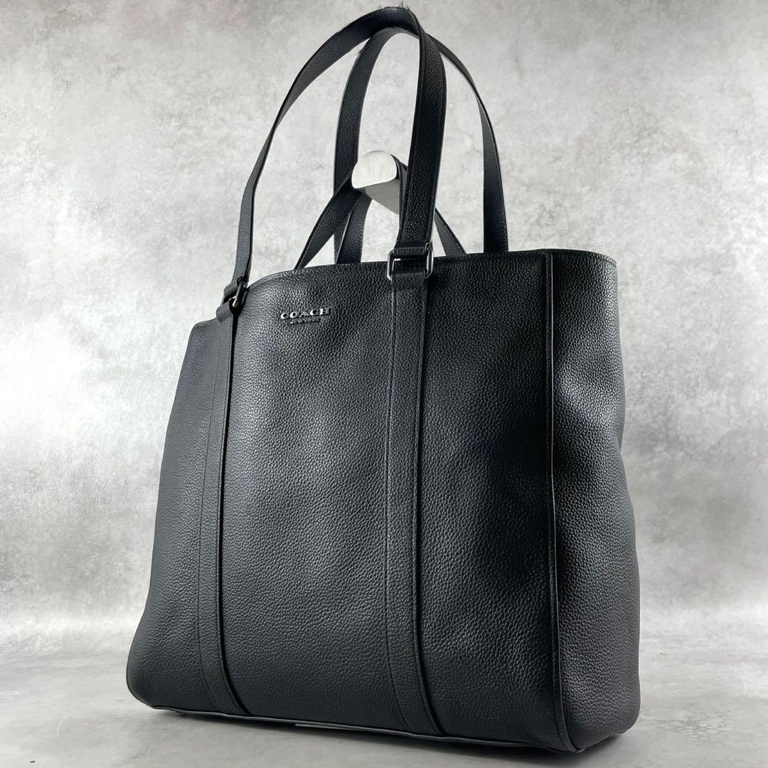 COACH コーチ　トートバッグ　ダブルハンドル　ハドソン　ブラック　レザー