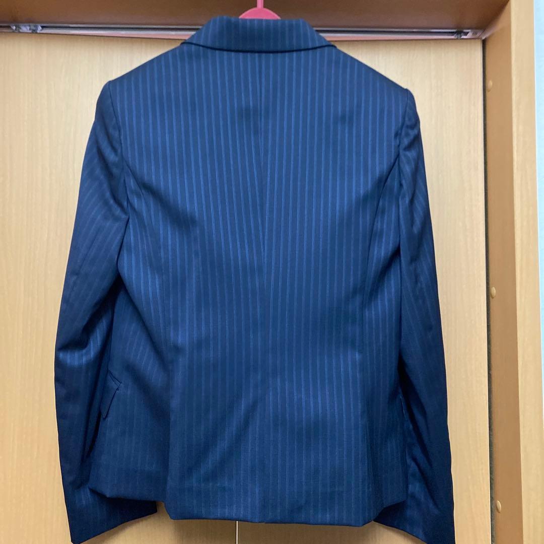 【新品未着用】スーツ　上下　ネイビー　ストライプ　グリーンレーベルリラクシング