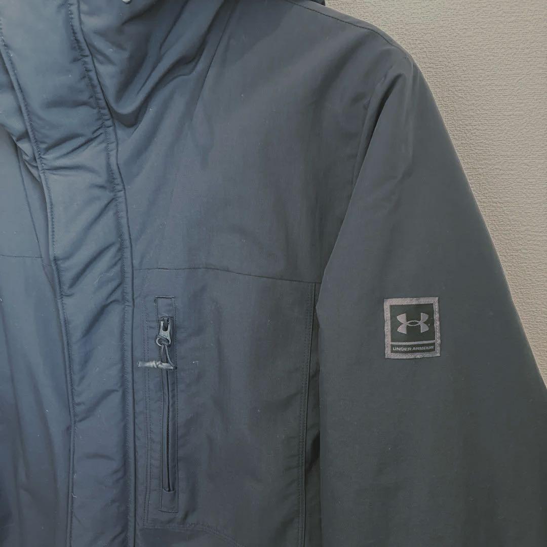 【美品】アンダーアーマー 黒 ロングコート LG ( 175cm )サイズ