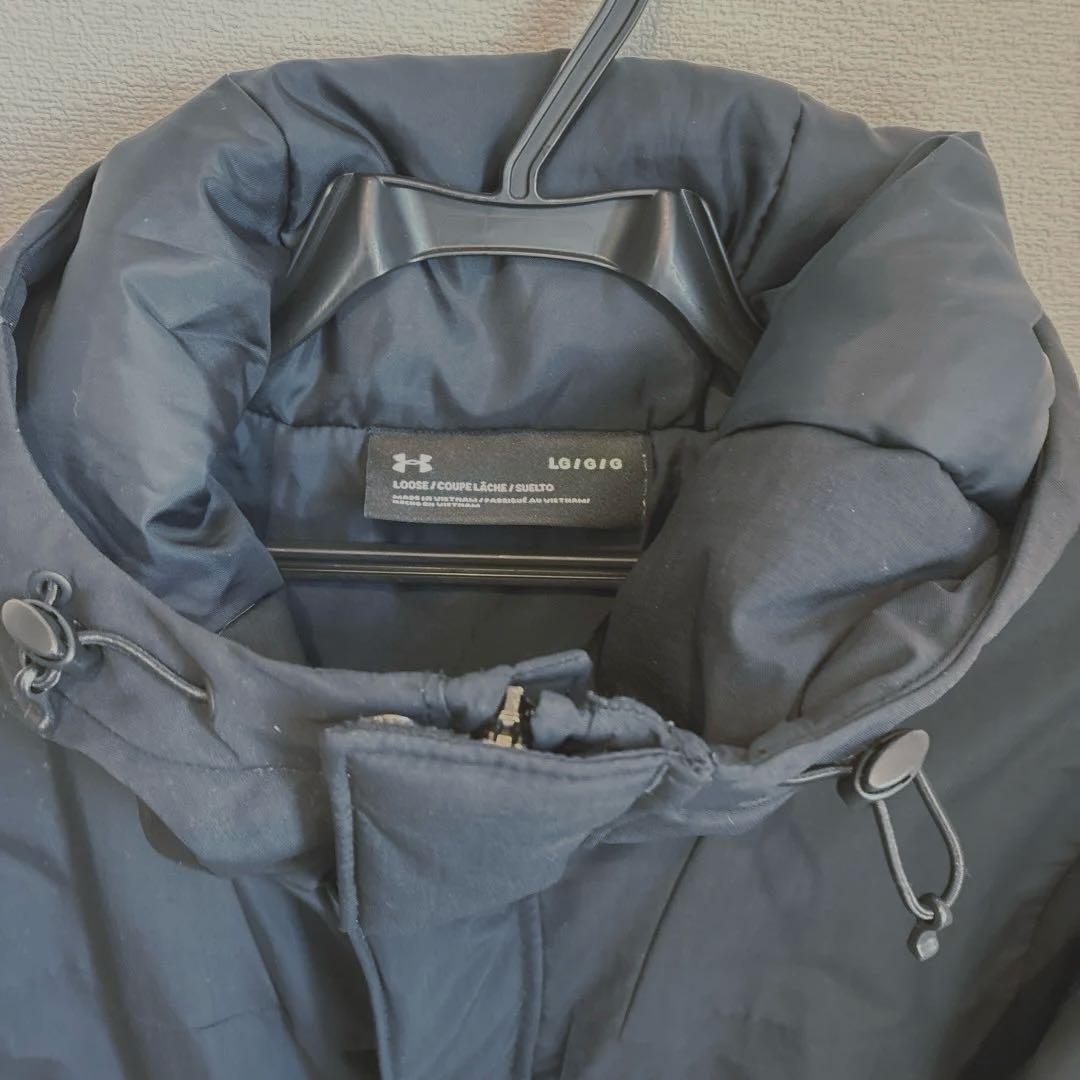 【美品】アンダーアーマー 黒 ロングコート LG ( 175cm )サイズ