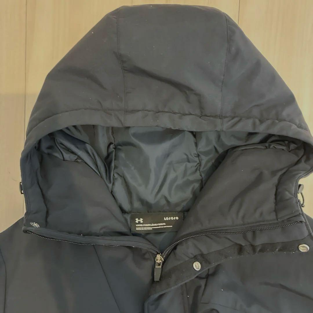 【美品】アンダーアーマー 黒 ロングコート LG ( 175cm )サイズ