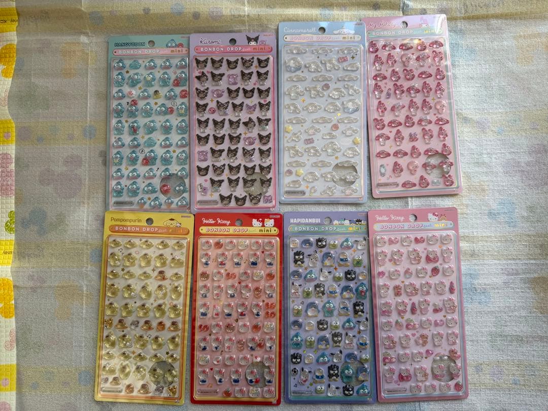 サンリオキャラクターシール8シートセット　ボンボンドロップシール