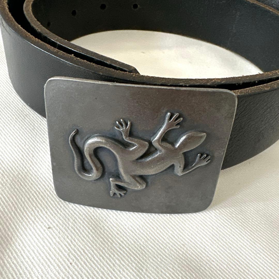 アニエスベーagnes b ロゴバックル レザーベルト/フランス製