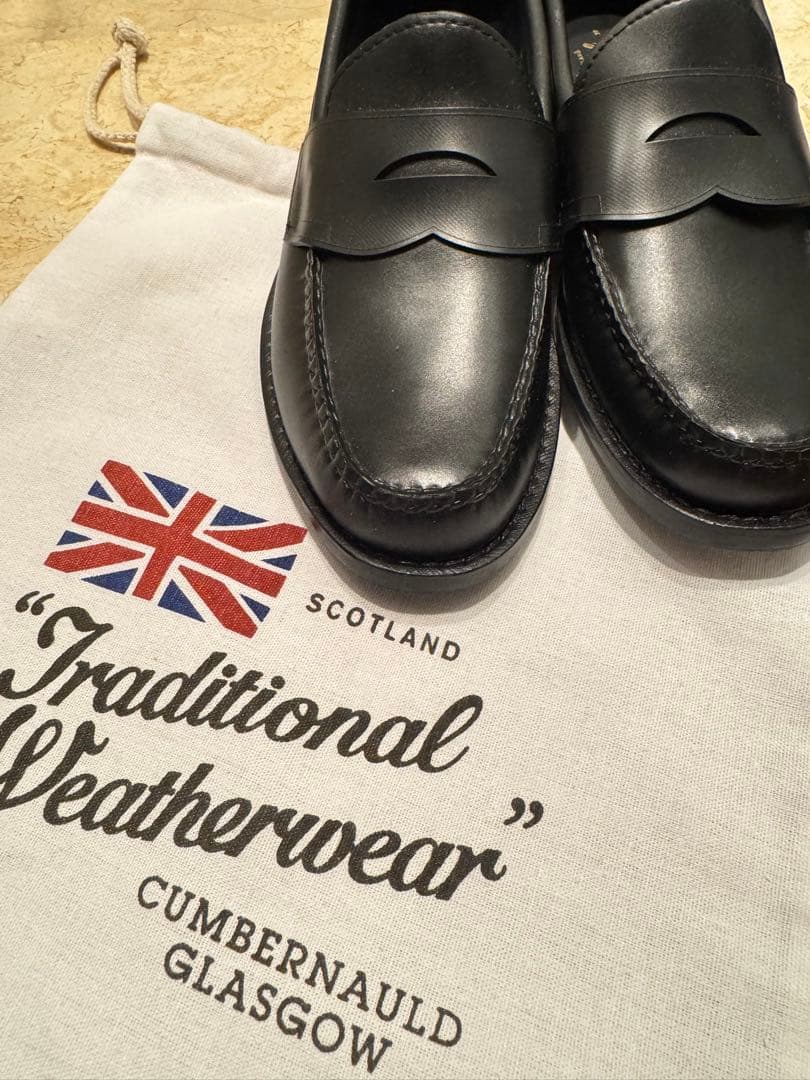 美品★traditional whetherwear レインローファー