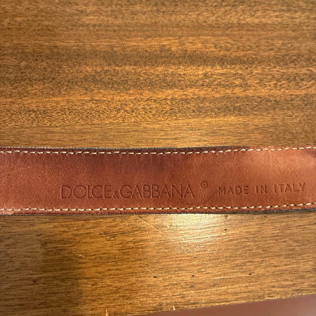 D&G 蛇柄 デニム ベルト85㎝