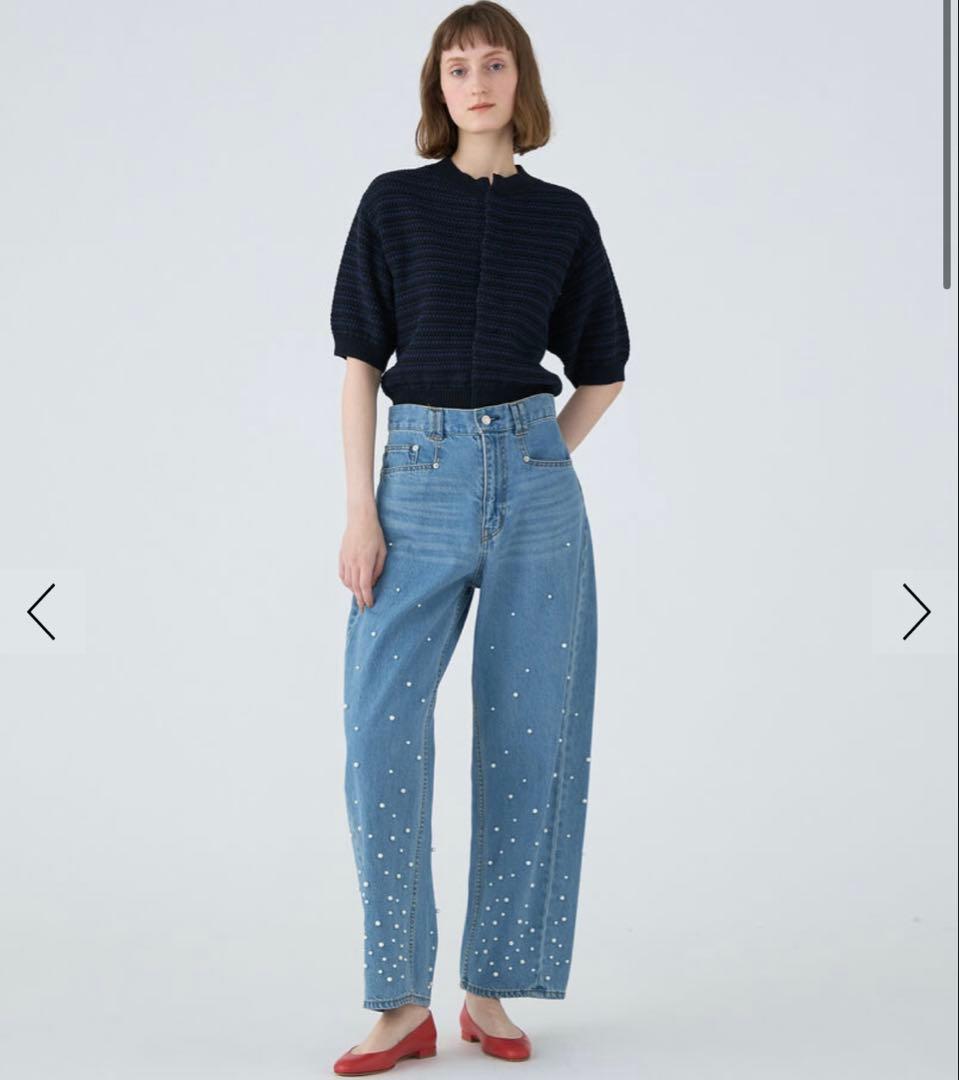 MACPHEE マカフィー パールデニム コクーンテーパードパンツ 36サイズ