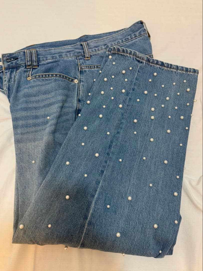 MACPHEE マカフィー パールデニム コクーンテーパードパンツ 36サイズ