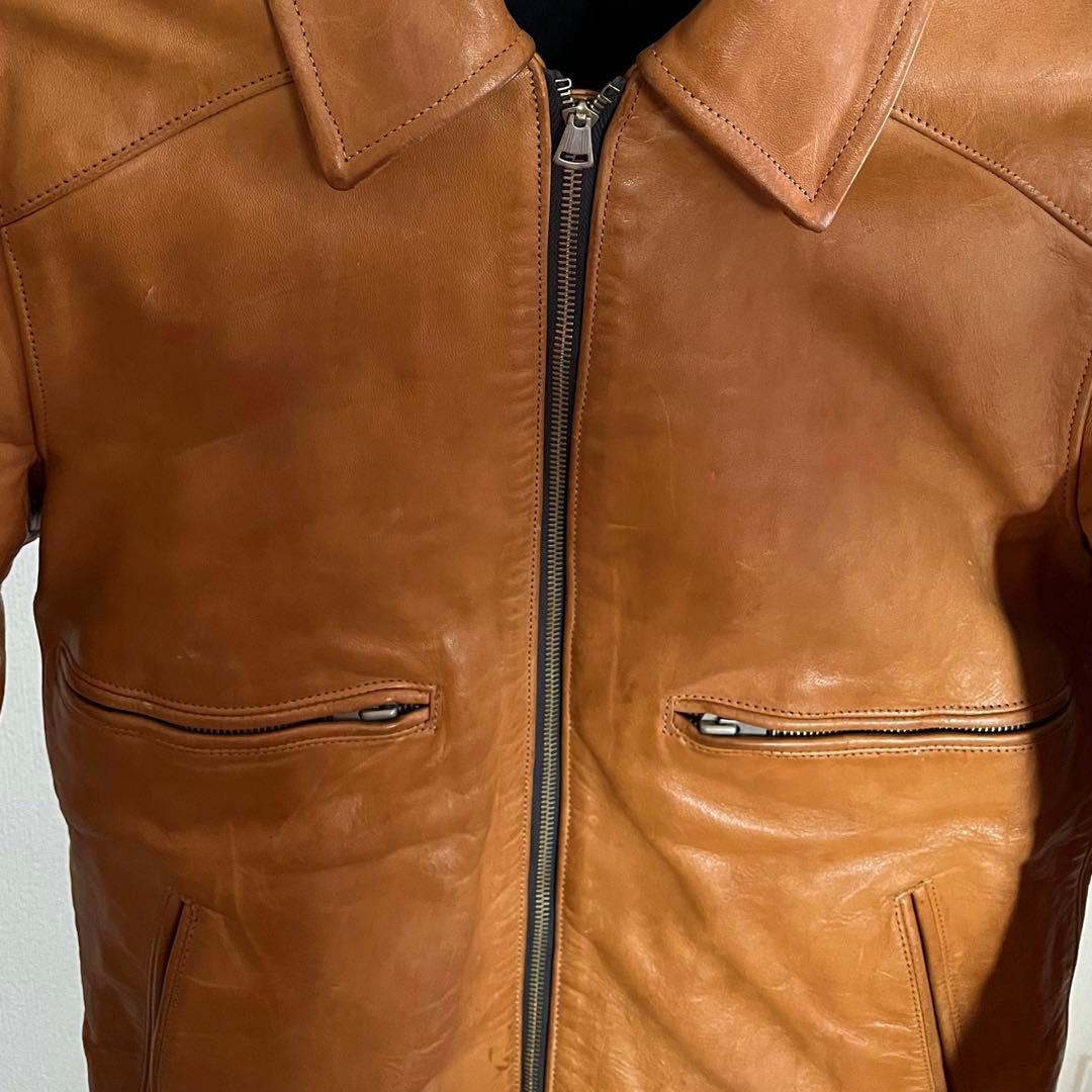 【希少❗️良品】 SANDINISTA ブラウン レザージャケット L