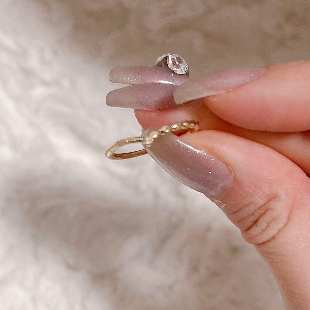 アガット　K10ダイヤモンドリング　13号