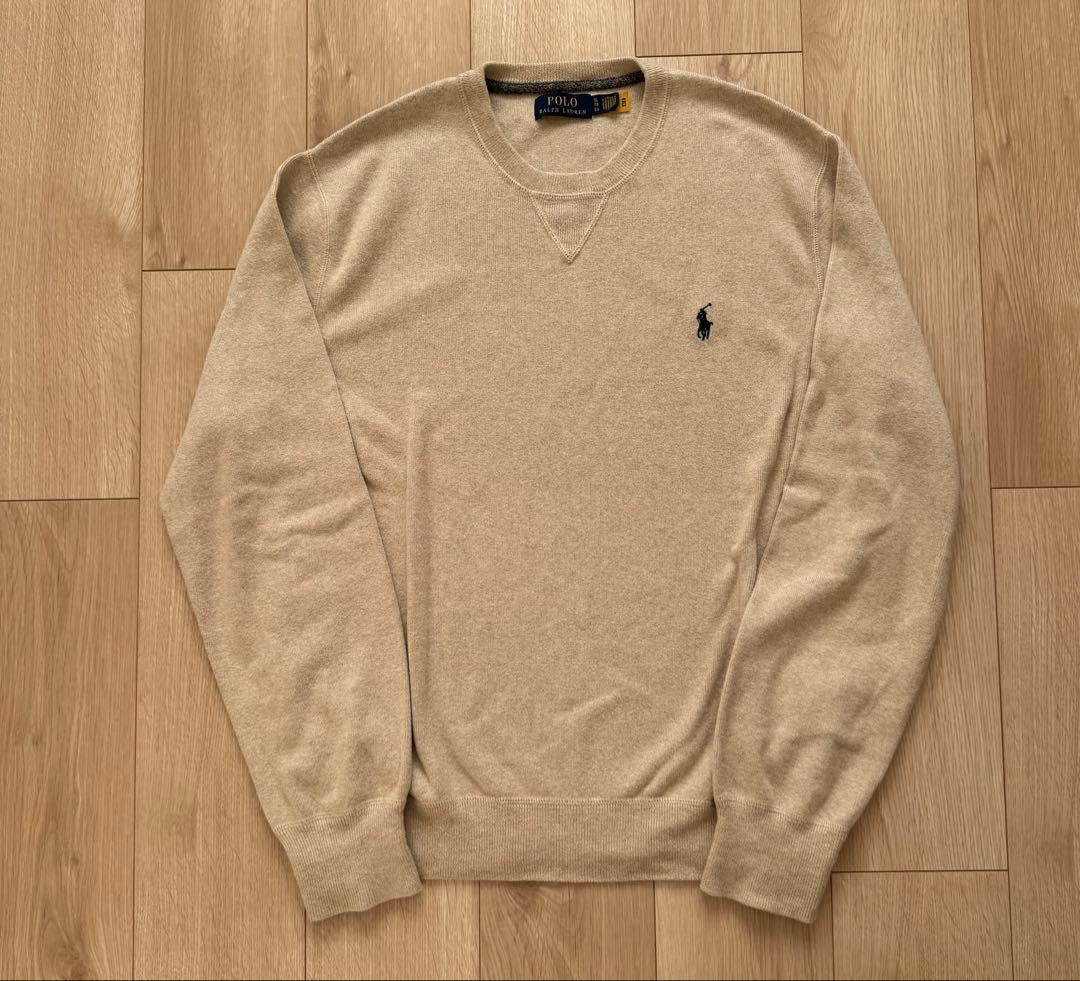 ラルフローレン　ポロ　コットン　ニット　ベージュ