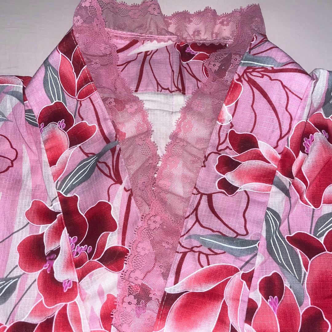 浴衣ドレス 大人 ピンク 姫ギャル