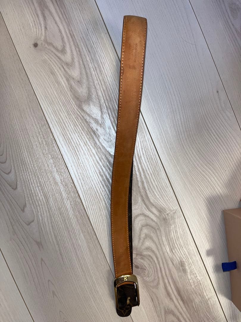 LOUIS VUITTON レザーベルト ブラウン/ブラック