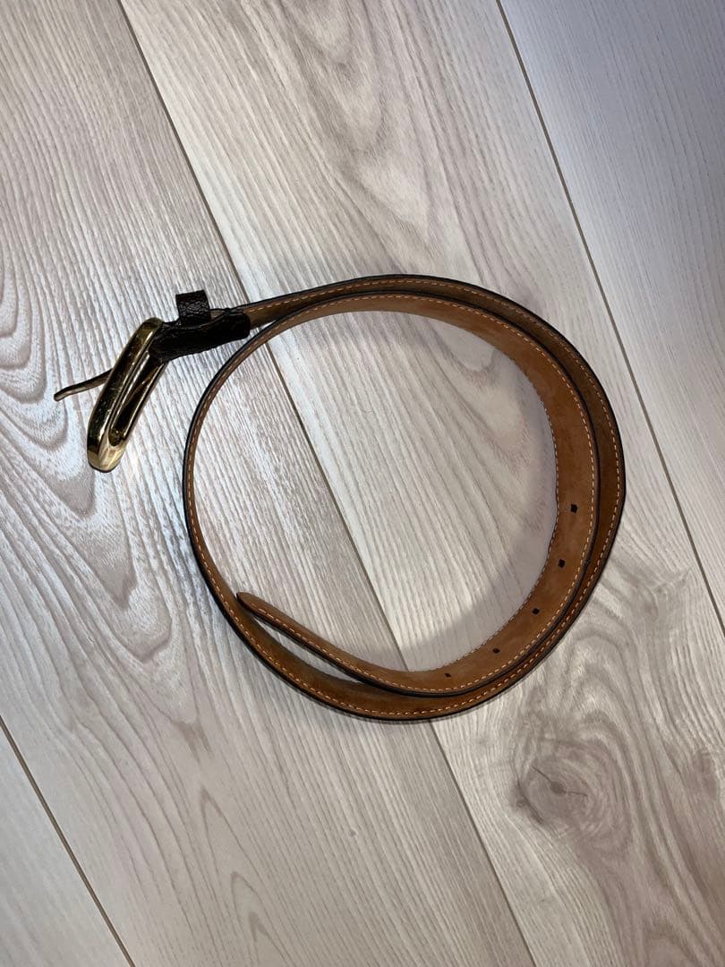 LOUIS VUITTON レザーベルト ブラウン/ブラック