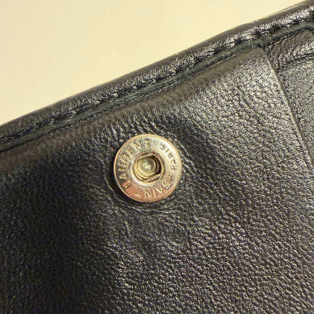 Saint Laurent サンローラン 折り財布 ブラック