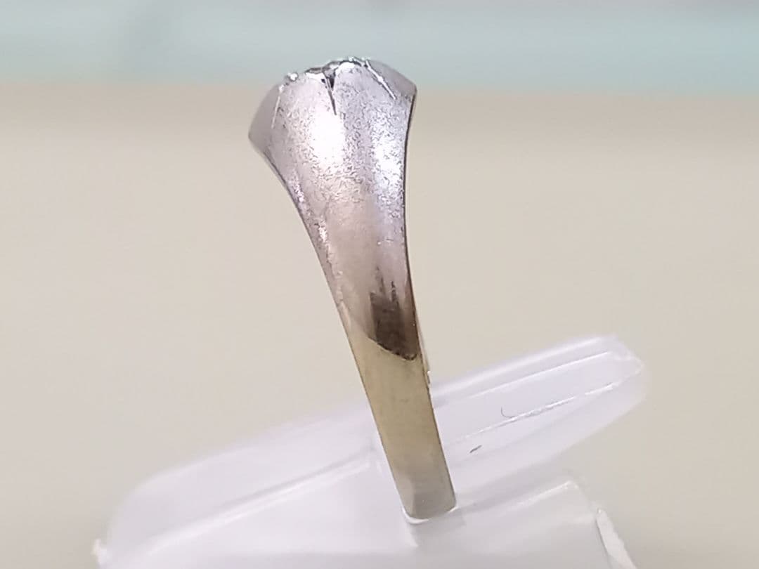 指輪　Pt900　月型甲丸　ダイヤ　0.17ct　リング　プラチナ　男女兼用