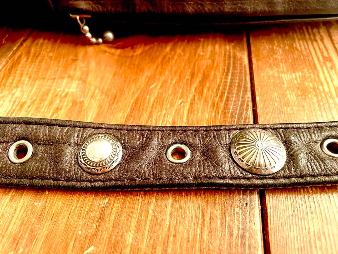 初期　Schott ブラックレザー ボディバッグ　カスタム