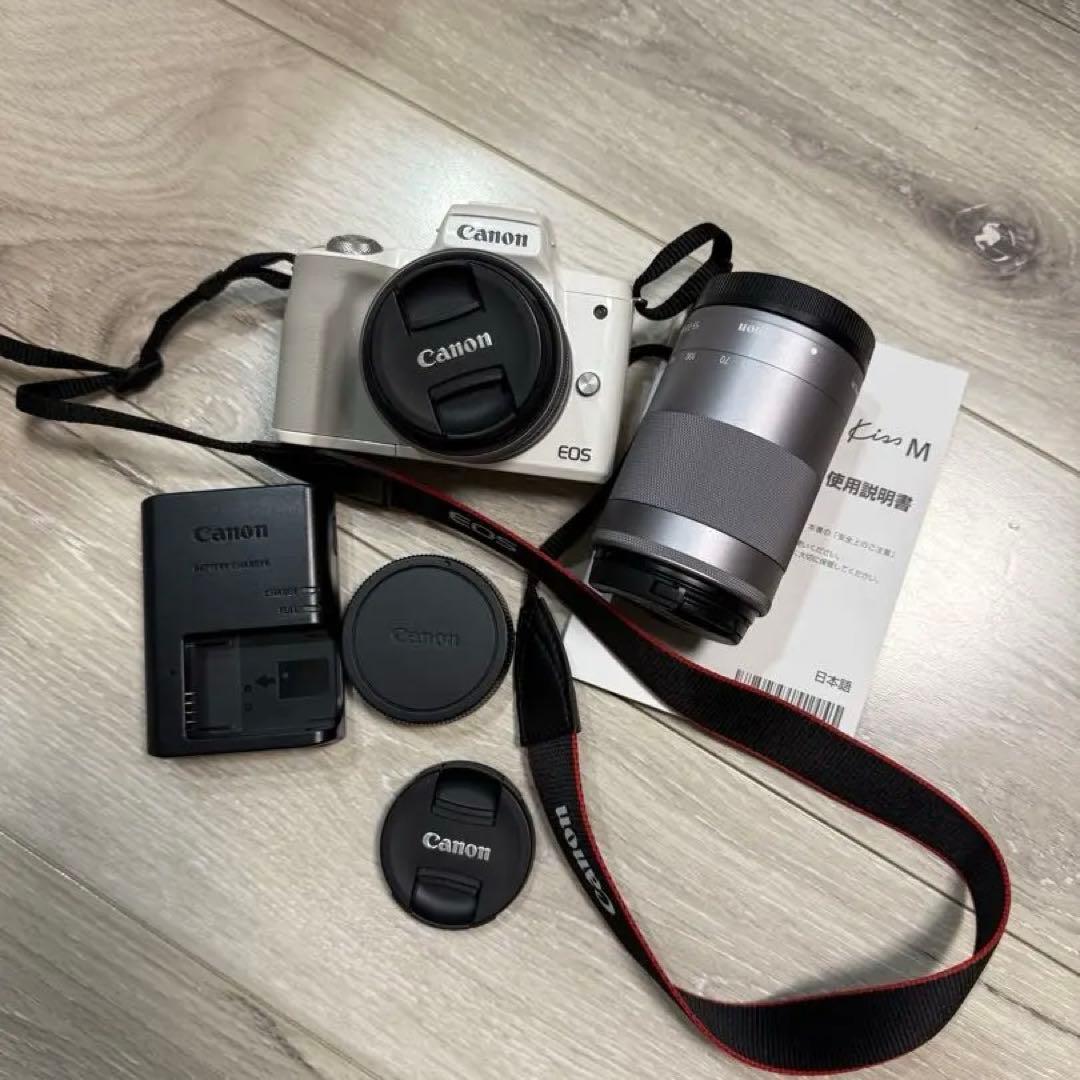【美品】Canon EOS Kiss M ホワイト