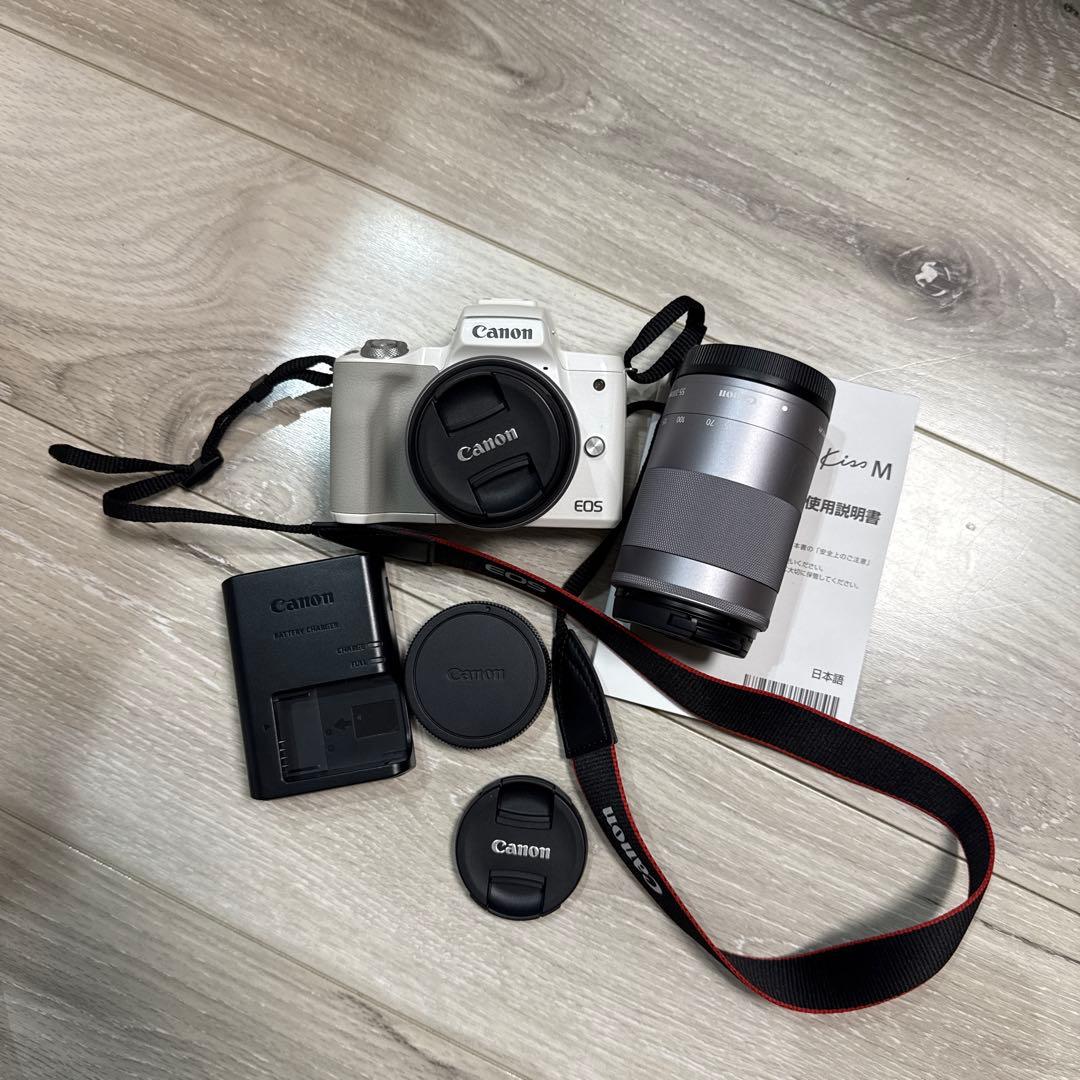 【美品】Canon EOS Kiss M ホワイト