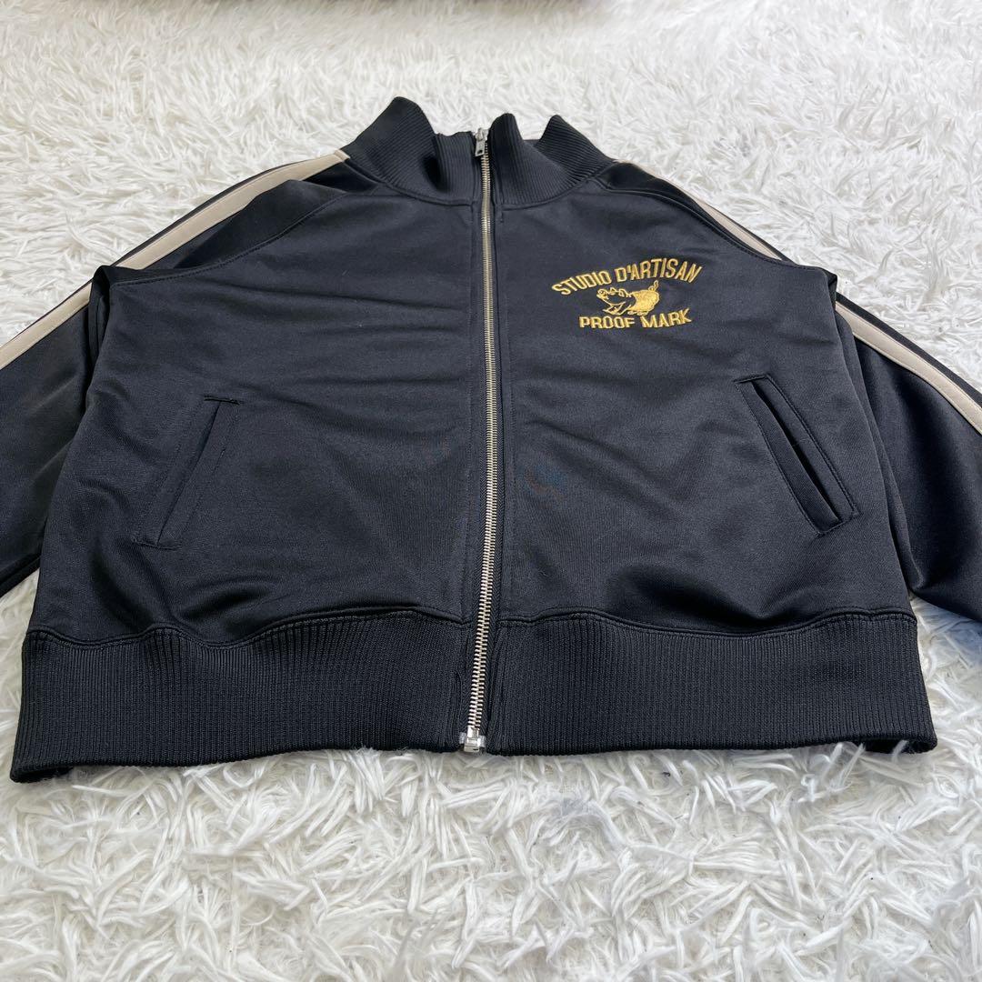 【美品】スタジオ　タルチザン　トラックジャケット　ナイロン　刺繍　ゴールド　S
