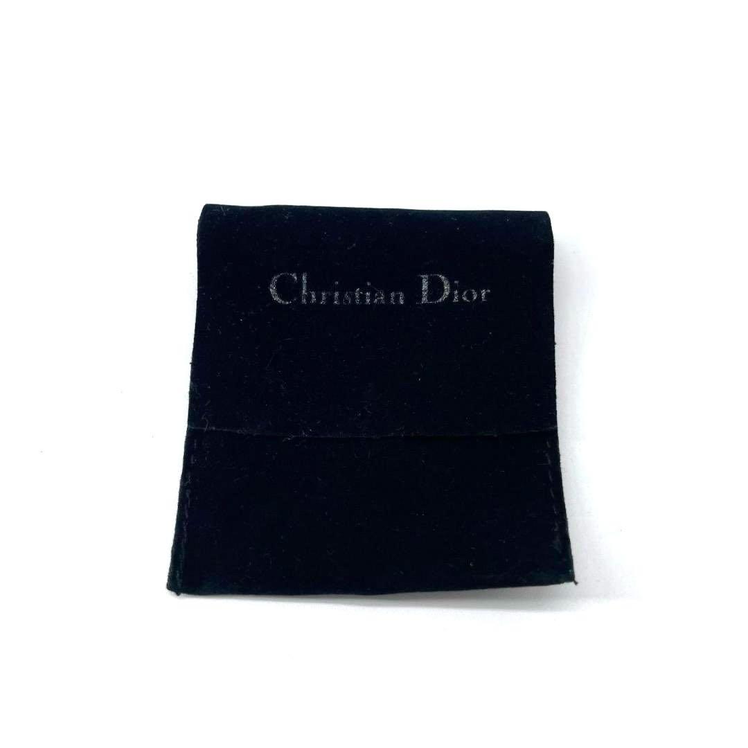 16624✨クリスチャンディオール クリスタル 大粒 チェーン リング シルバー