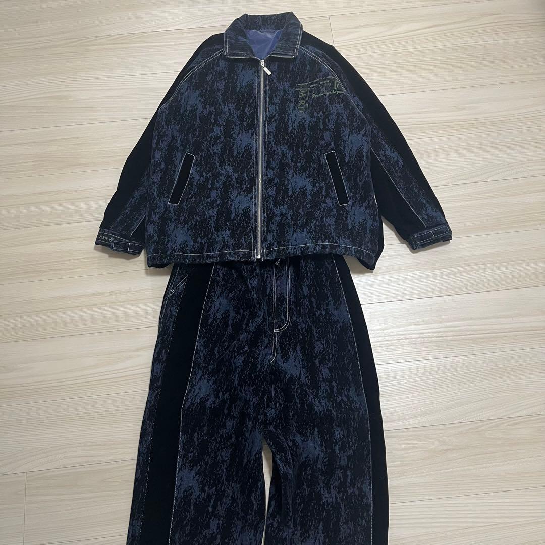 極美品✨90s PARTO SPORT ヘビーベロアセットアップ上下 B系Y2K