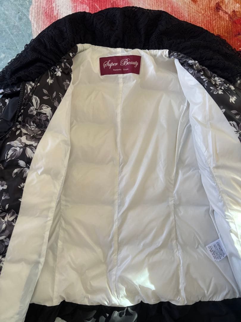スーパービューティー Super Beauty 42 花柄 ダウンジャケット
