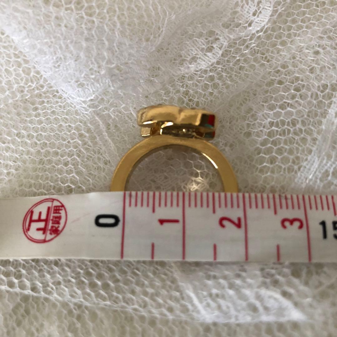 CHANEL シャネル カラフル ストーン ゴールド リング 正規品