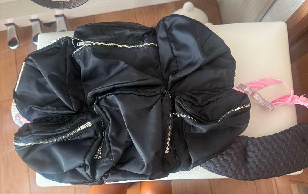 MIKIOSAKABE 7pockets ナイロンバッグ　BLACK×pink