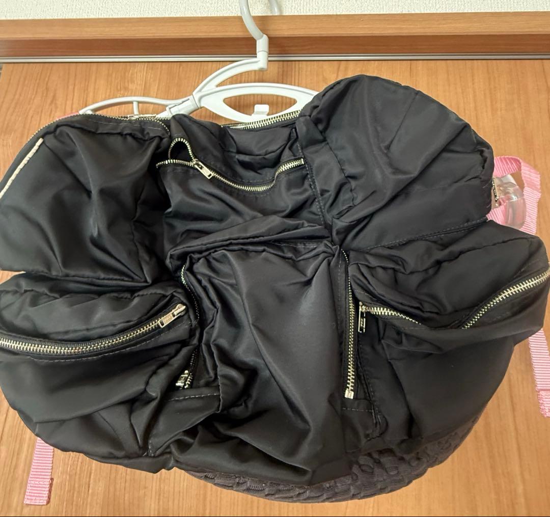 MIKIOSAKABE 7pockets ナイロンバッグ　BLACK×pink