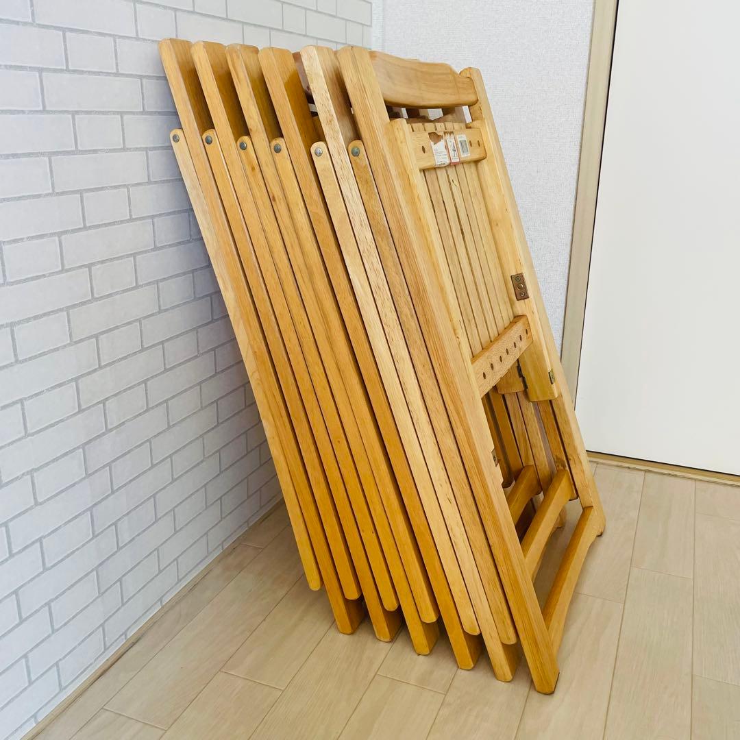 セット まとめ 折りたたみ 木製チェア ガーデンチェア フォールディングチェア