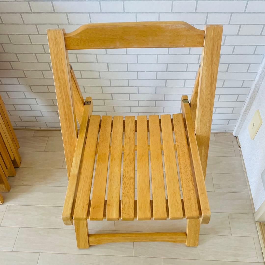 セット まとめ 折りたたみ 木製チェア ガーデンチェア フォールディングチェア