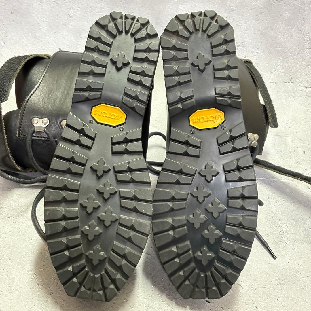 美品　サカイ　sacai (38) レースアップブーツ　バックジップ　レザー　黒