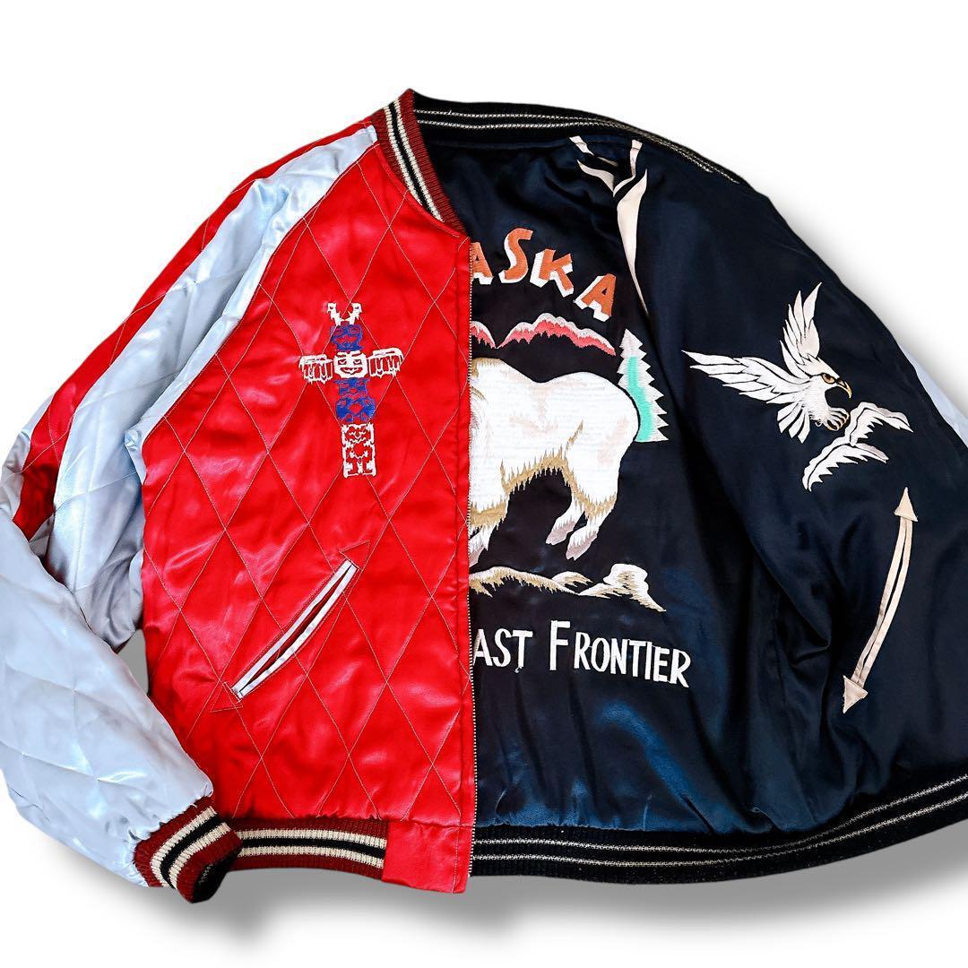 希少 テーラー東洋 スカジャン スーベニアジャケット リバーシブル ブラック 赤
