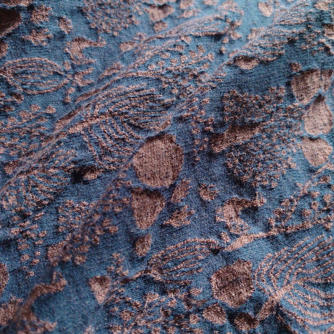 22AW イオコムイオ 刺繍 長袖セーター ニット クルーネック トップス 40