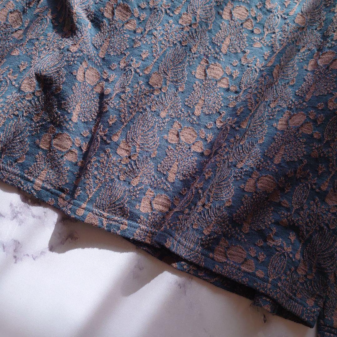 22AW イオコムイオ 刺繍 長袖セーター ニット クルーネック トップス 40