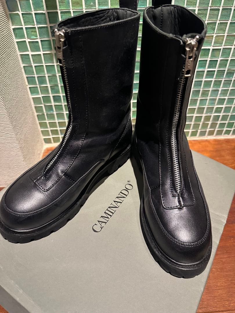 CAMINANDO ブラック ミリタリーブーツ