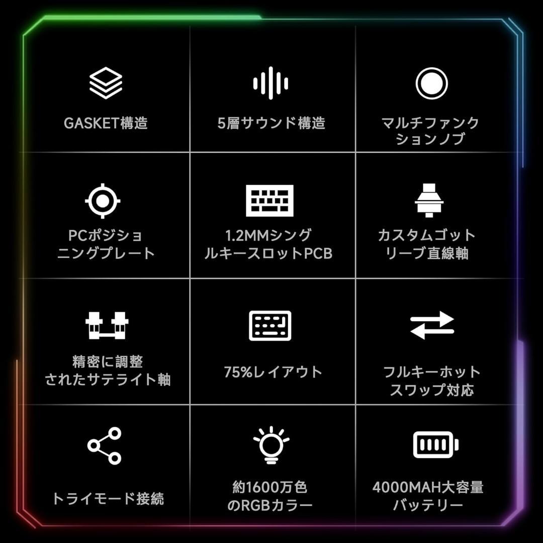 AOC GK330 ゲーミングキーボード ワイヤレス 3WAY接続