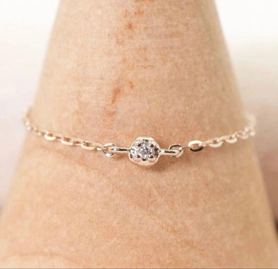 ete K18 ダイヤモンド チェーン リング　RBG