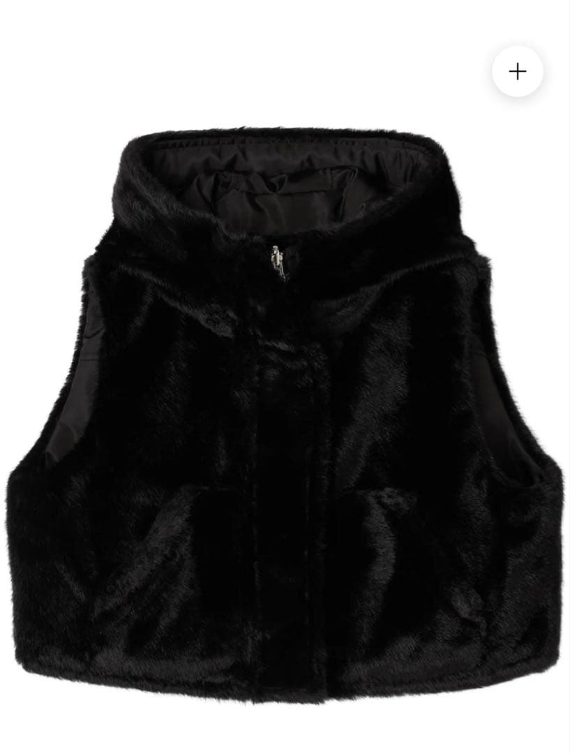 GlamLipsリバーシブル ショート FUR ベストブラック完売品 新品