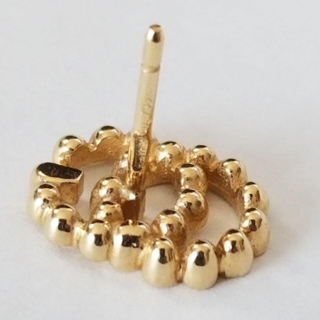 【片耳】18金 GUCCI ダブルG イエローゴールドスタッドピアス