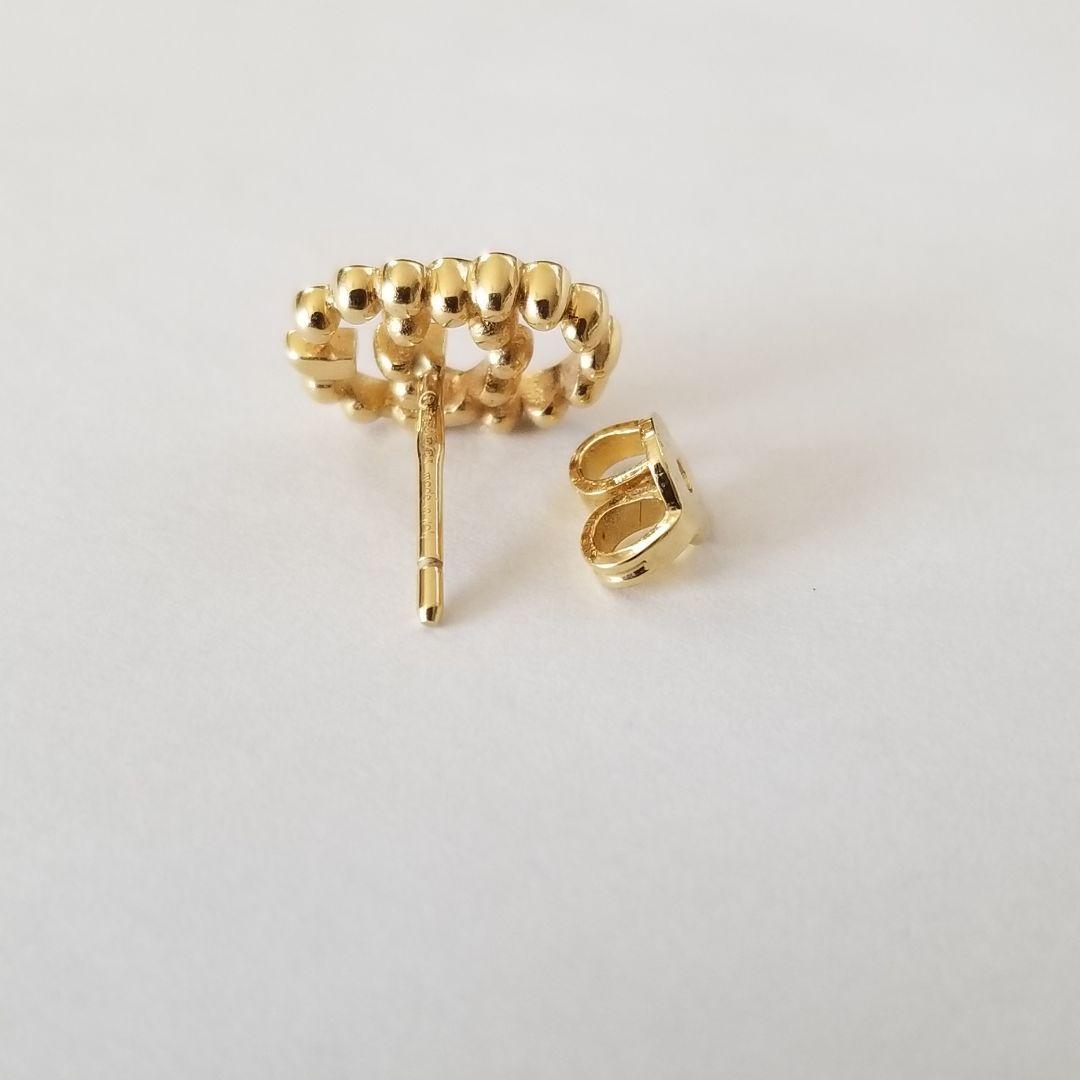 【片耳】18金 GUCCI ダブルG イエローゴールドスタッドピアス