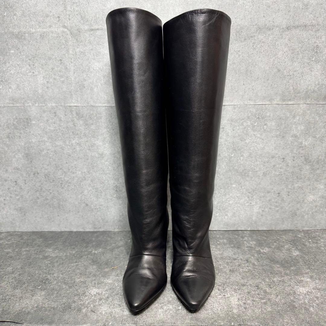 ルタロン グリース MAMIAN ワイドシャフト ロングブーツ 22cm