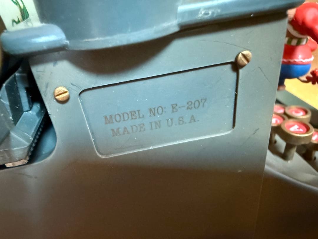 ENESCO クリスマス オルゴール タイプライター 1989年製 箱・説明書付