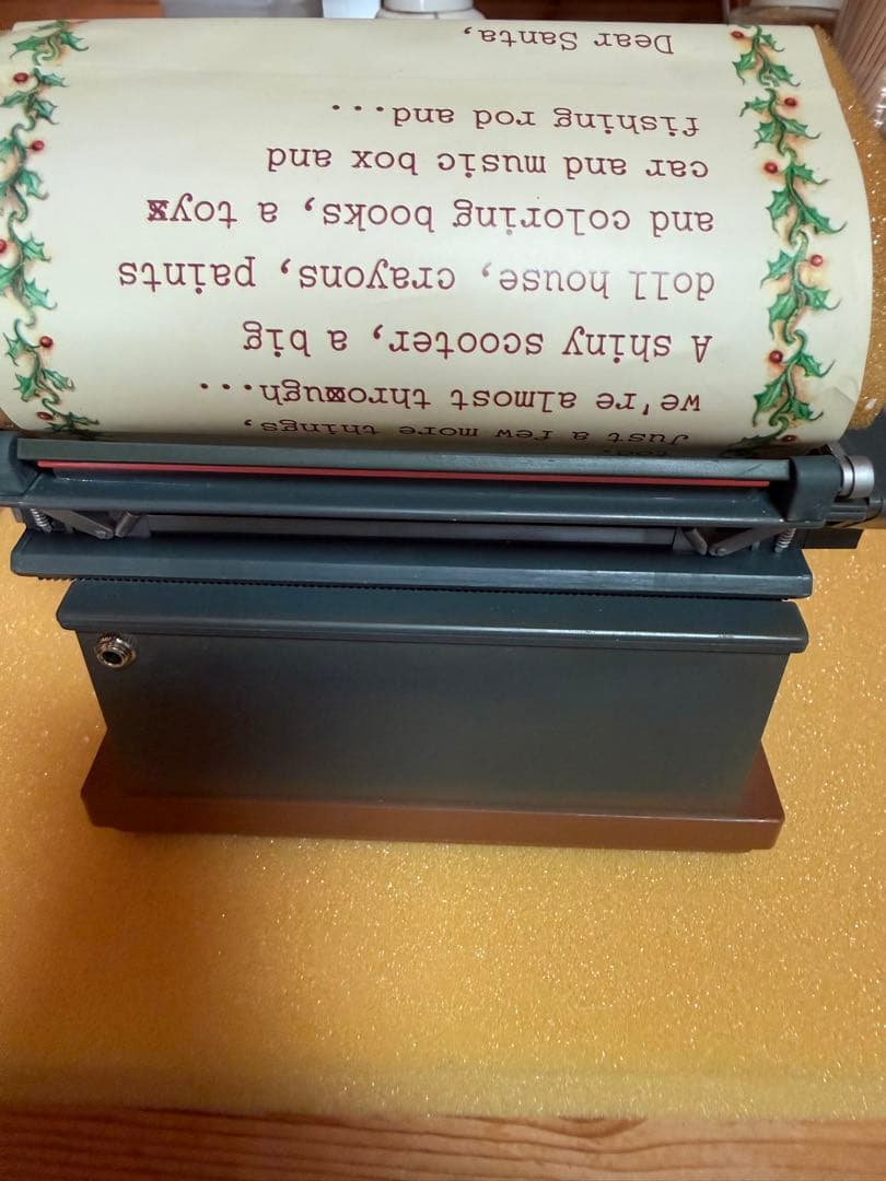 ENESCO クリスマス オルゴール タイプライター 1989年製 箱・説明書付