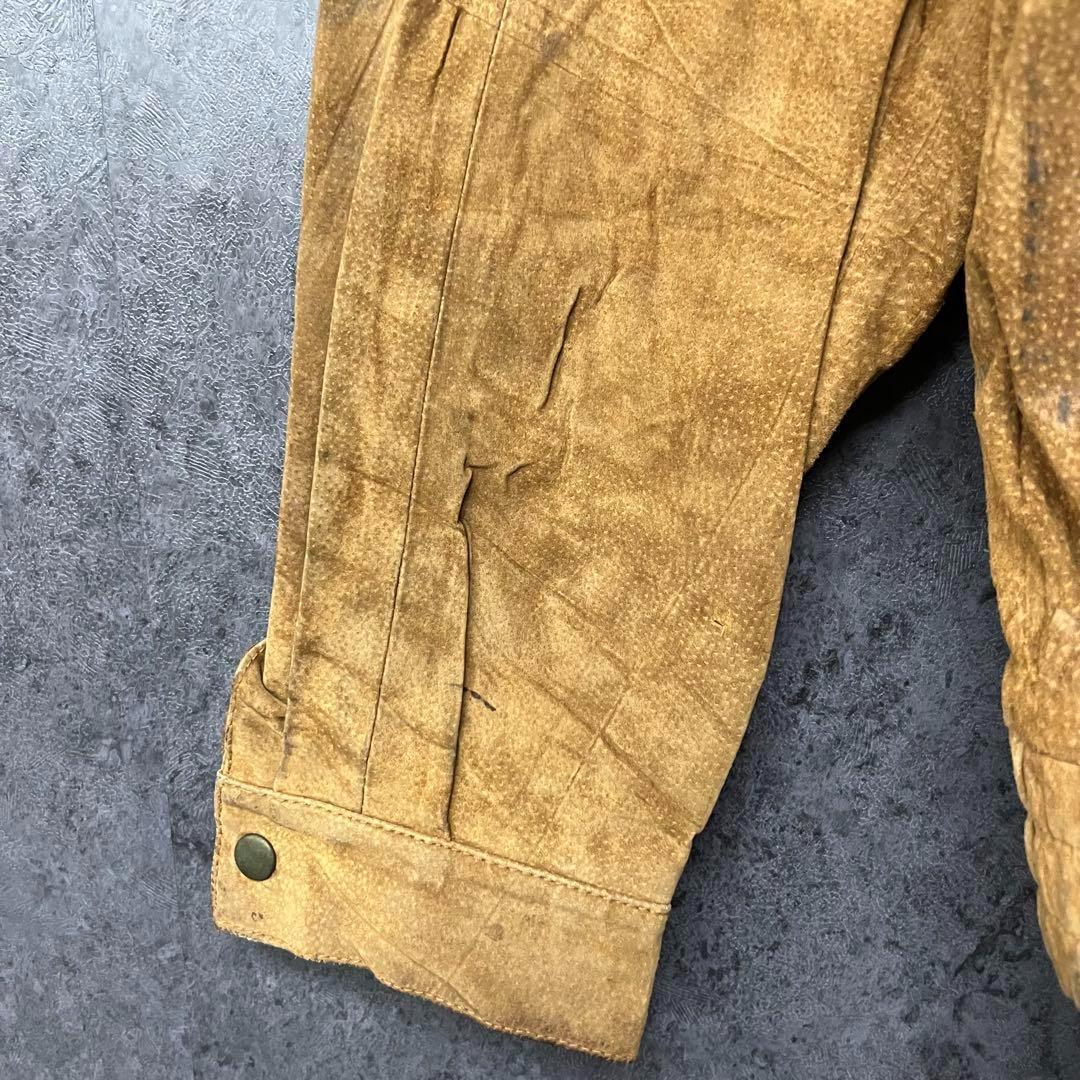 ☆US古着☆vintage【レザー・スエード ウエスタン ジャケット】2XL