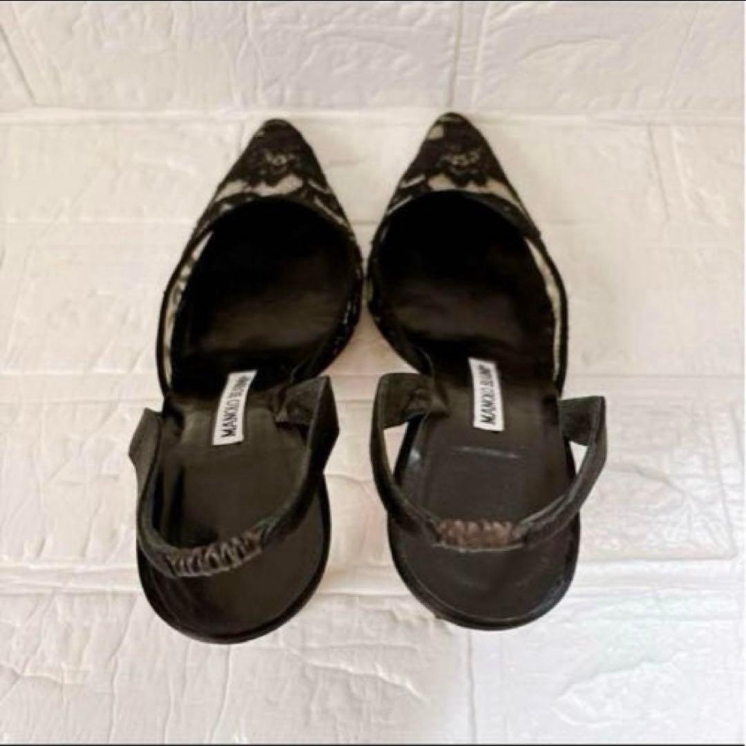 MANOLO BLAHNIK レーススリングバックヒール 24センチ