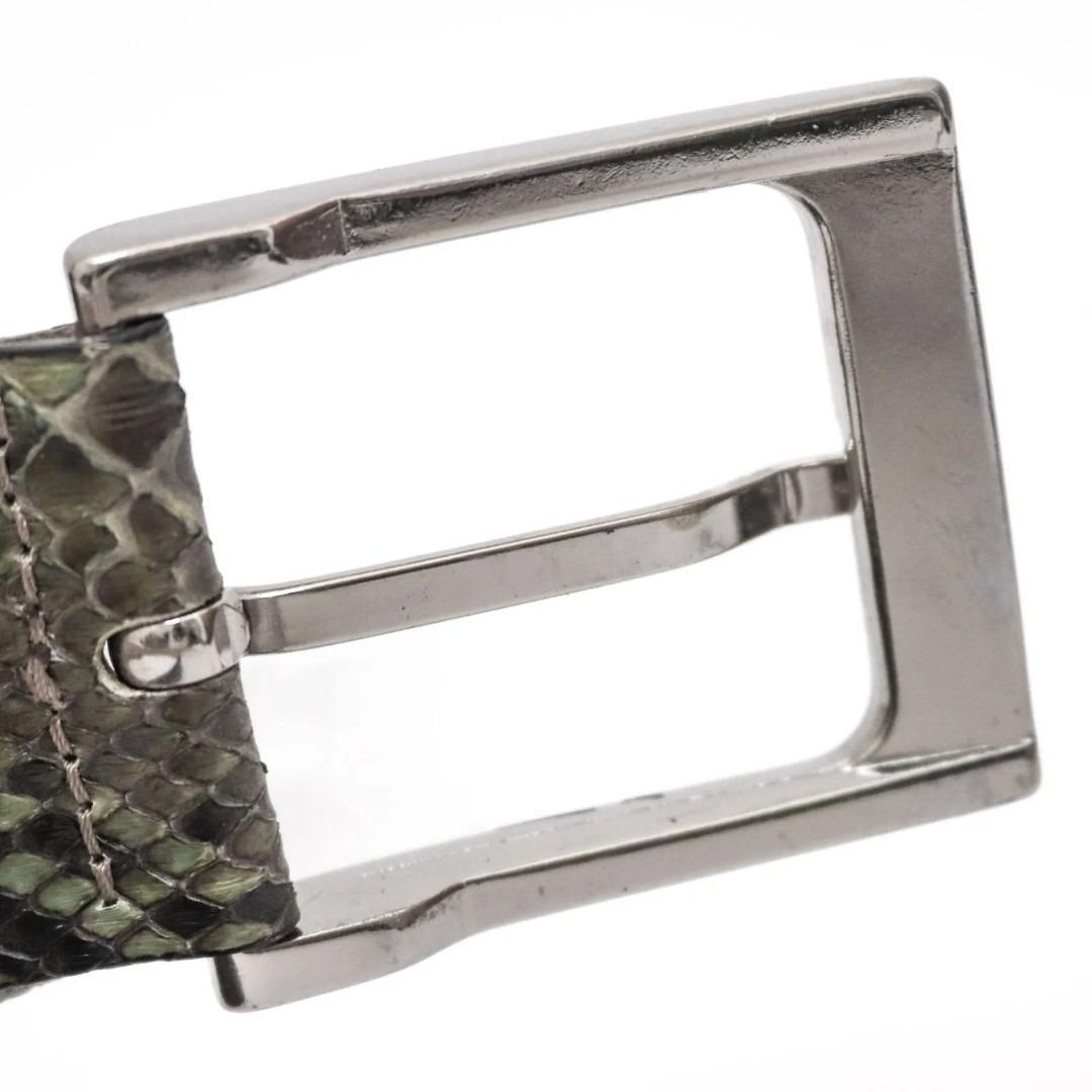 DOLCE&GABBANA ドルガバ　ベルト　レザー　ヘビ柄　パイソン　ブラック