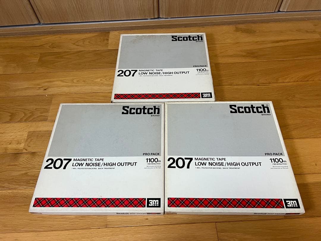 Scotch 207 1100m 10号 オープンリールテープ 3個セット