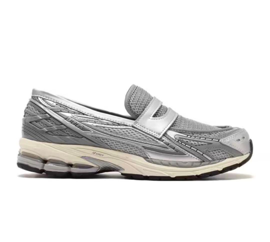 New Balance シルバー スニーカー スリッポン