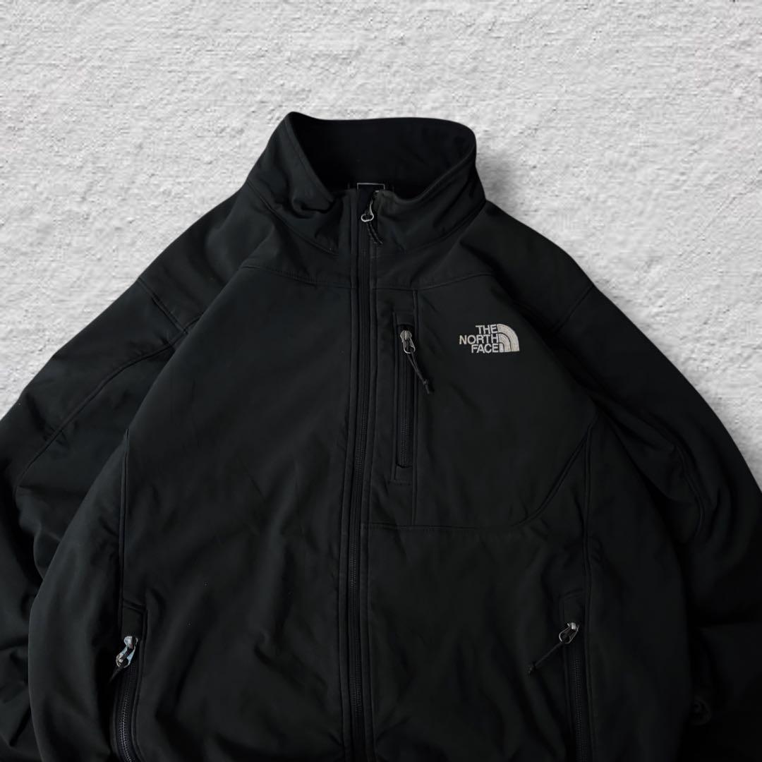 ノースフェイスソフトシェルジャケット90sブラックvintage古着USA規格